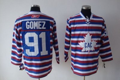 Jerseys Factory Cheap Canadiens #91 Scott Gomez Embroidered Stri