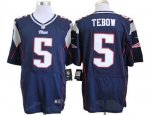 Jerseys Factory Cheap Nike Patriots #5 Tim Tebow Navy Blue Team
