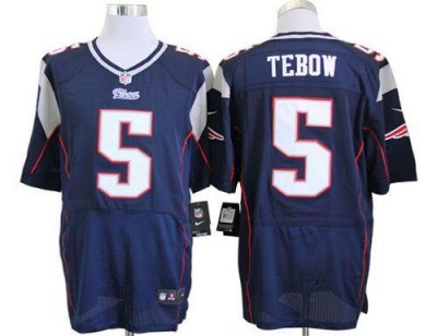 Jerseys Factory Cheap Nike Patriots #5 Tim Tebow Navy Blue Team