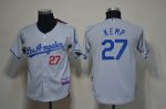 Jerseys Factory Cheap Dodgers #27 Matt Kemp Grey Cool Base Embro