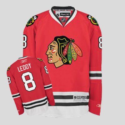 Jerseys Factory Cheap Blackhawks #8 Nick Leddy Red Embroidered Y
