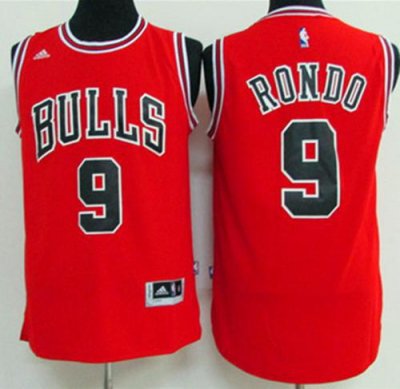 Jerseys Factory Cheap Bulls #9 Rajon Rondo Red Stitched NBA Jers
