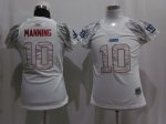 Jerseys Factory Cheap Giants #10 Eli Manning White Women's Zebra