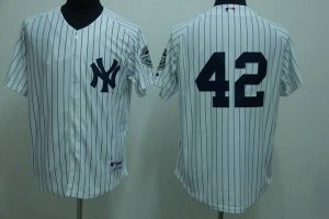 Jerseys Factory Cheap Yankees #42 Mariano Rivera Embroidered Whi