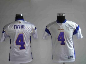 Jerseys Factory Cheap Vikings #4 Brett Favre White Embroidered Y