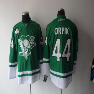 Jerseys Factory Cheap Penguins #44 Brooks Orpik Embroidered Gree