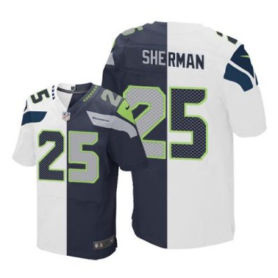 Jerseys Factory Cheap Nike Seahawks #25 Richard Sherman White/St