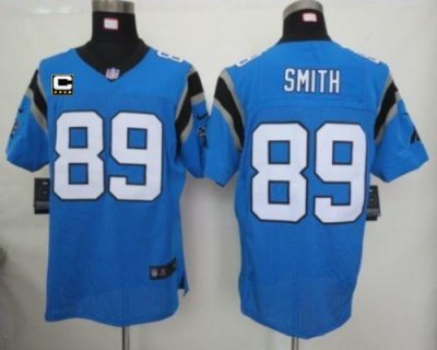 Jerseys Factory Cheap Nike Panthers #89 Steve Smith Blue Alterna