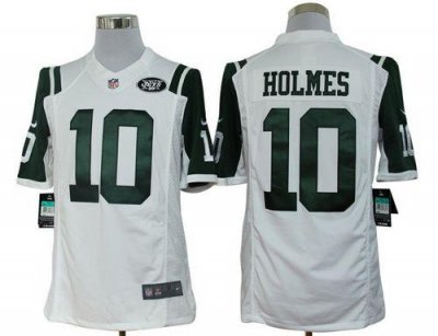 Jerseys Factory Cheap Nike Jets #10 Santonio Holmes White Men's