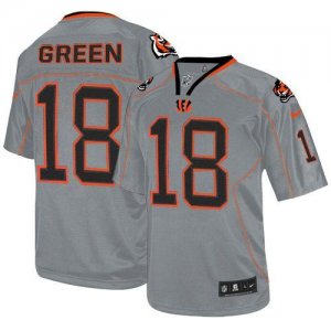 Jerseys Factory Cheap Nike Bengals #18 A.J. Green Lights Out Gre