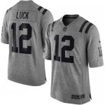 Jerseys Factory Cheap Nike Colts #12 Andrew Luck Gray Men's Stit