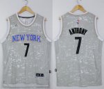 Jerseys Factory Cheap Knicks #7 Carmelo Anthony Grey City Light