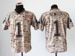 Jerseys Factory Cheap Nike Panthers #1 Cam Newton Camo Men's Sti
