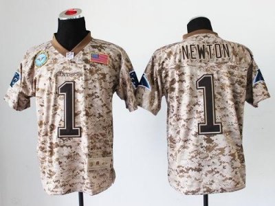Jerseys Factory Cheap Nike Panthers #1 Cam Newton Camo Men's Sti