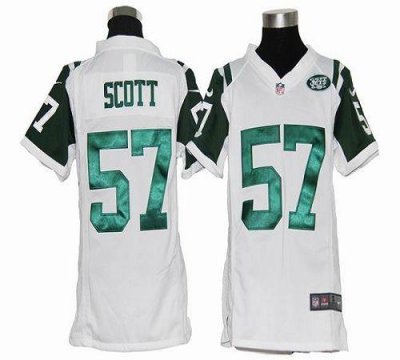Jerseys Factory Cheap Nike Jets #57 Bart Scott White Youth Embro
