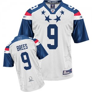 Jerseys Factory Cheap Saints #9 Drew Brees 2011 White and Blue P