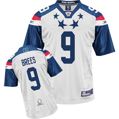 Jerseys Factory Cheap Saints #9 Drew Brees 2011 White and Blue P