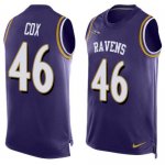Jerseys Factory Cheap Nike Ravens #46 Morgan Cox Purple Team Col