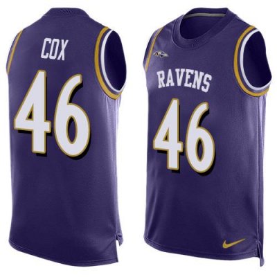 Jerseys Factory Cheap Nike Ravens #46 Morgan Cox Purple Team Col