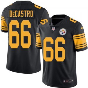 Jerseys Factory Cheap Nike Steelers #66 David DeCastro Black Men