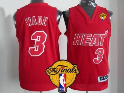 Jerseys Factory Cheap Heat #3 Dwyane Wade Red Big Color Fashion