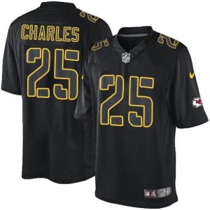 Jerseys Factory Cheap Nike Chiefs #25 Jamaal Charles Black Men's