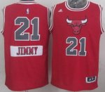 Jerseys Factory Cheap Bulls #21 Jimmy Butler Red 2014-15 Christm