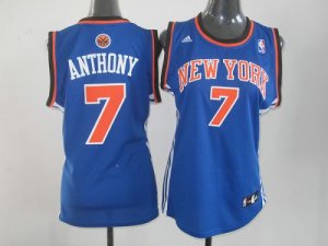 Jerseys Factory Cheap Knicks #7 Carmelo Anthony Blue Women's Roa