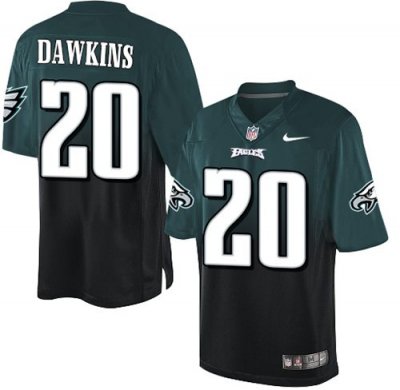 Jerseys Factory Cheap Nike Eagles #20 Brian Dawkins Midnight Gre