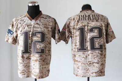 Jerseys Factory Cheap Nike Patriots #12 Tom Brady Camo Men's Emb