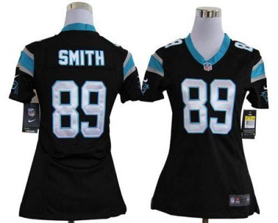 Jerseys Factory Cheap Nike Panthers #89 Steve Smith Black Team C