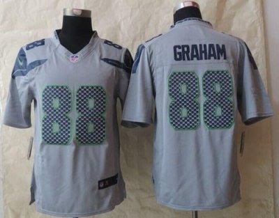 Jerseys Factory Cheap Nike Seahawks #88 Jimmy Graham Grey Altern