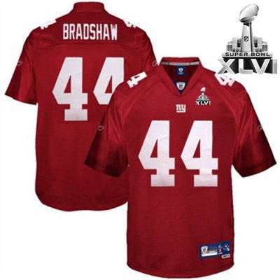 Jerseys Factory Cheap Giants #44 Ahmad Bradshaw Red Super Bowl X