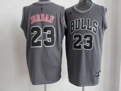Jerseys Factory Cheap Bulls #23 Michael Jordan Grey Graystone II