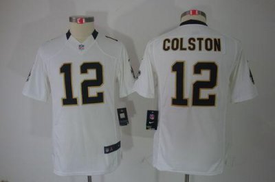 Jerseys Factory Cheap Nike Saints #12 Marques Colston White Yout