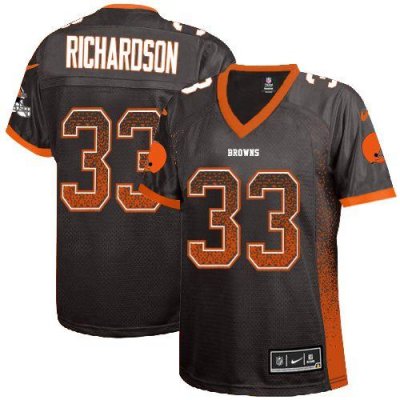 Jerseys Factory Cheap Nike Browns #33 Trent Richardson Brown Tea