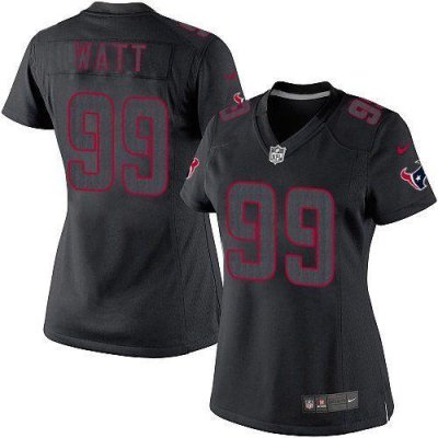 Jerseys Factory Cheap Nike Texans #99 J.J. Watt Black Impact Wom