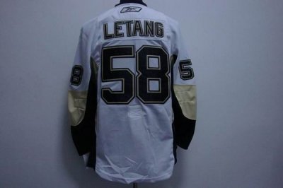 Jerseys Factory Cheap Penguins #58 Kris Letang Embroidered White