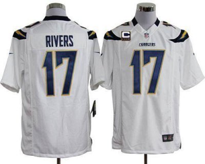 Jerseys Factory Cheap Nike Chargers #17 Philip Rivers White With
