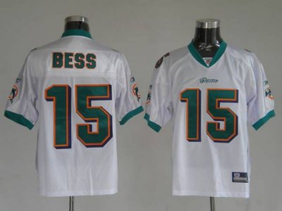 Jerseys Factory Cheap Dolphins Davone Bess #15 White Stitched NF