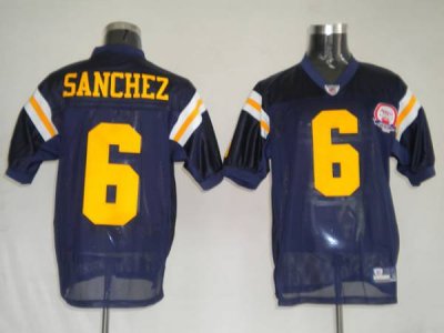 Jerseys Factory Cheap Jets Mark Sanchez #6 Embroiedred Blue AFL