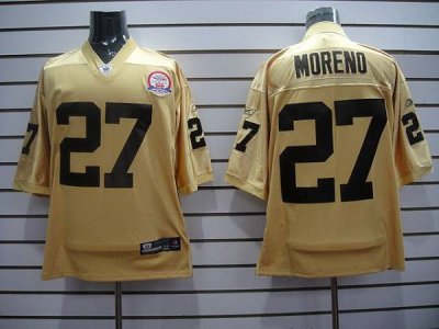 Jerseys Factory Cheap Broncos #27 Knowshon Moreno Gold With AFL