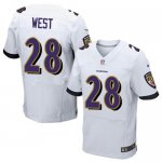 Jerseys Factory Cheap Nike Ravens #28 Terrance West White Men's