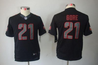 Jerseys Factory Cheap Nike 49ers #21 Frank Gore Black Impact You