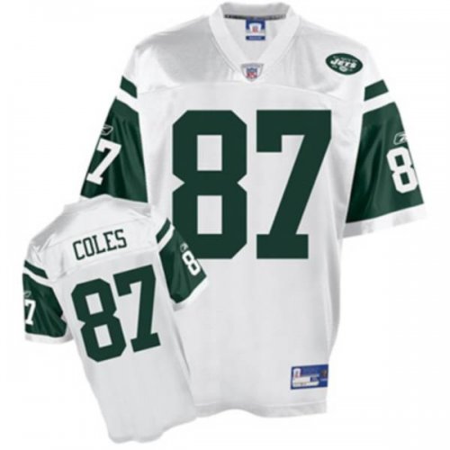 Jerseys Factory Cheap Jets Laveranues Coles #87 Green Stitched W