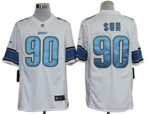 Jerseys Factory Cheap Nike Lions #90 Ndamukong Suh White Men's E