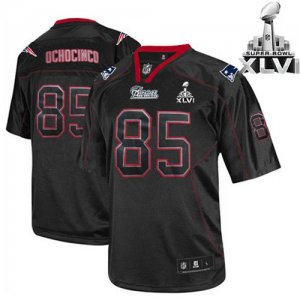 Jerseys Factory Cheap Patriots #85 Chad OchoCinco Lights Out Bla