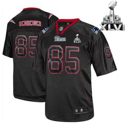 Jerseys Factory Cheap Patriots #85 Chad OchoCinco Lights Out Bla