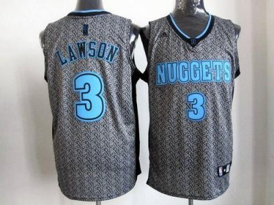 Jerseys Factory Cheap Nuggets #3 Ty Lawson Grey Static Fashion S