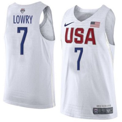 Jerseys Factory Cheap Nike Team USA #7 Kyle Lowry White 2016 Dre